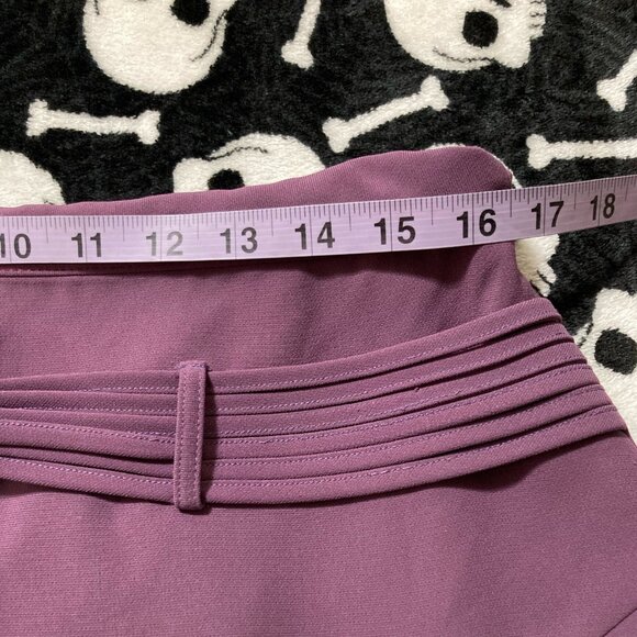 VINTAGE Lavender purple fluted a-line midi skirt ~ Whimsigoth MEDIUM LARGE skirt - Picture 6 of 10